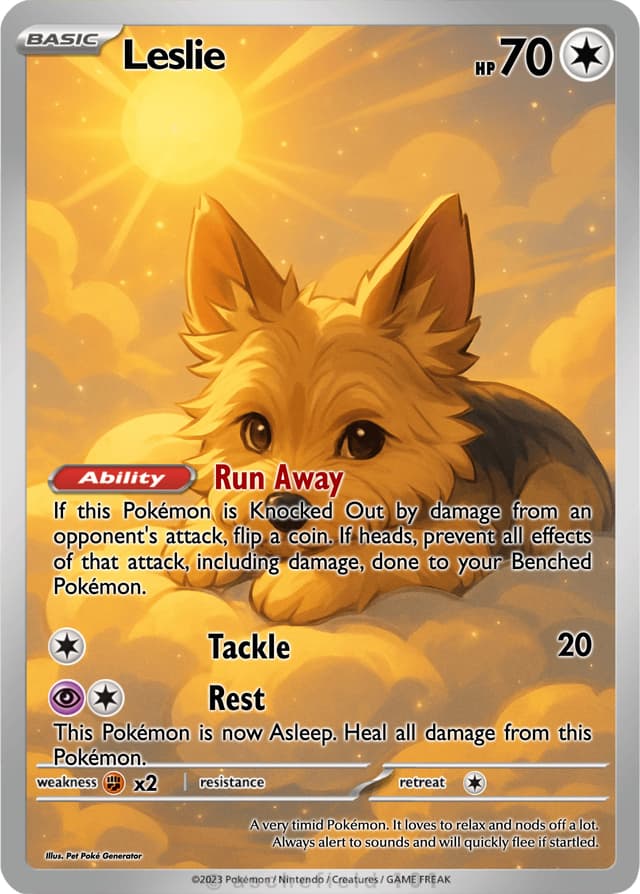 Example Pokémon card